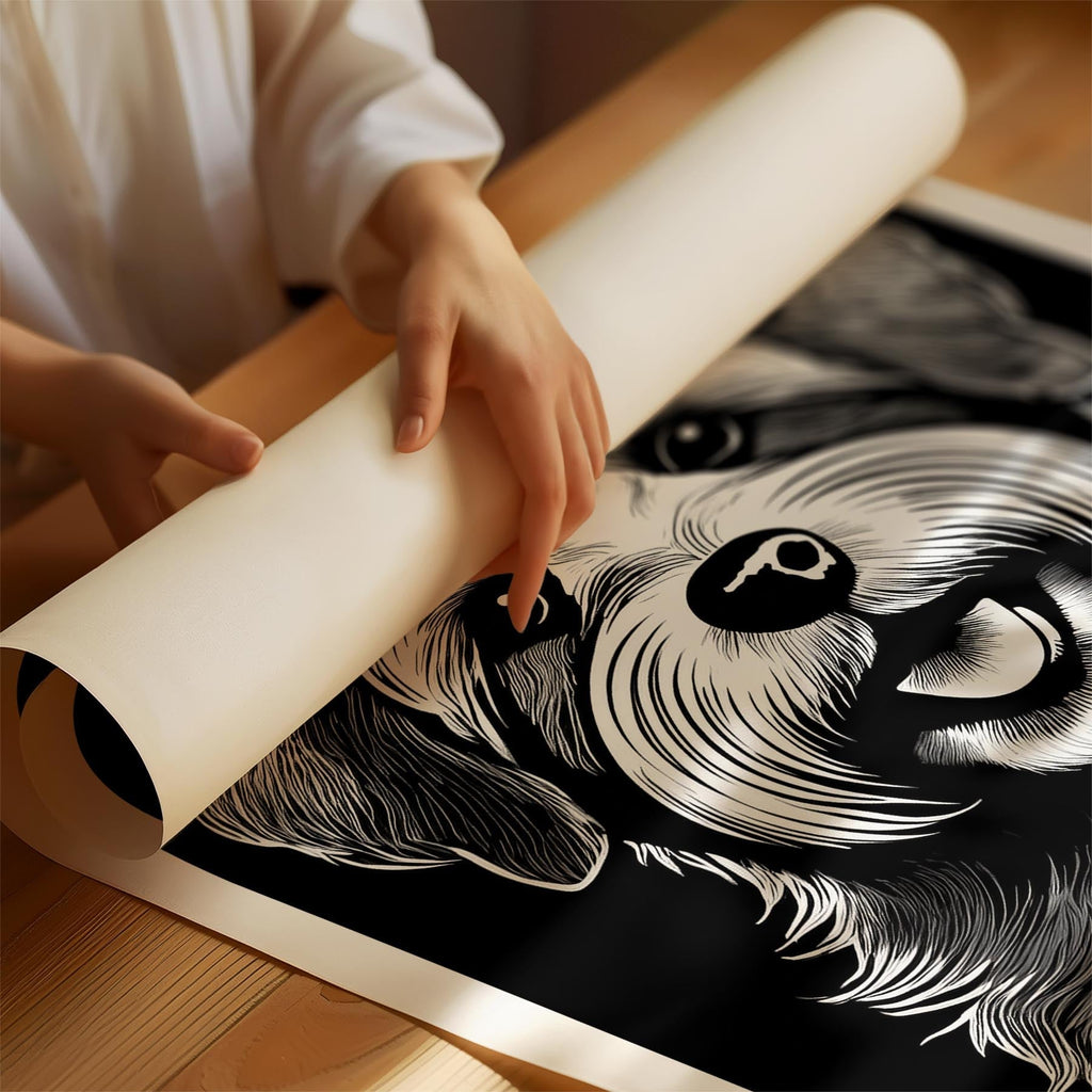 Havanese Line Dog Series in Black and White image 1