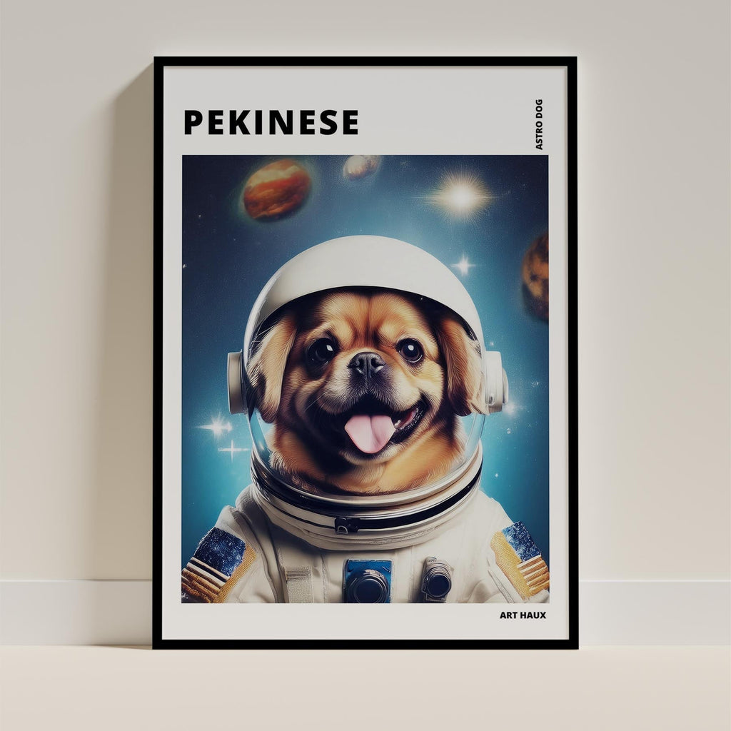 Pekingese Astronaut Dog Series with Text Astro Dog image 11