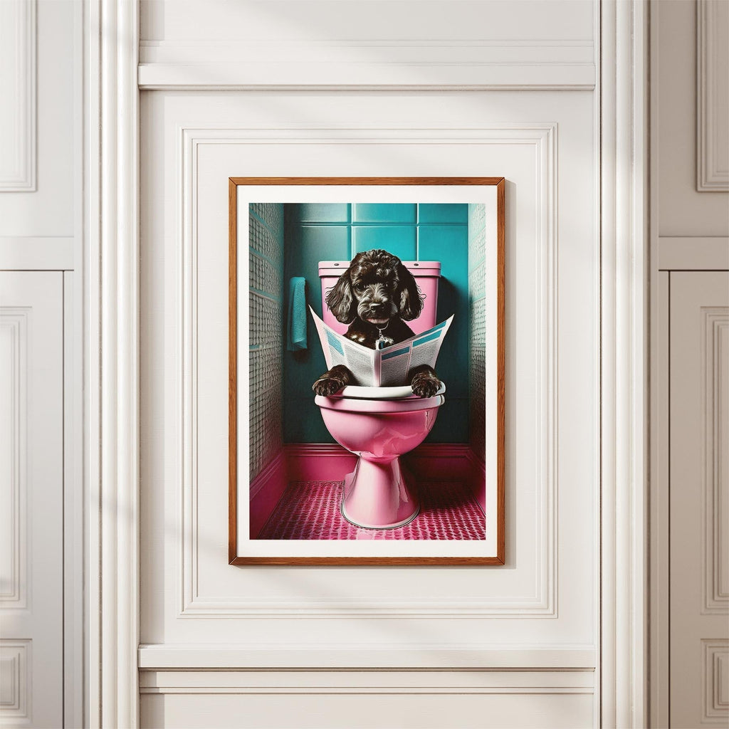Poodle Toilet Dogs PInk and Turquise image 3