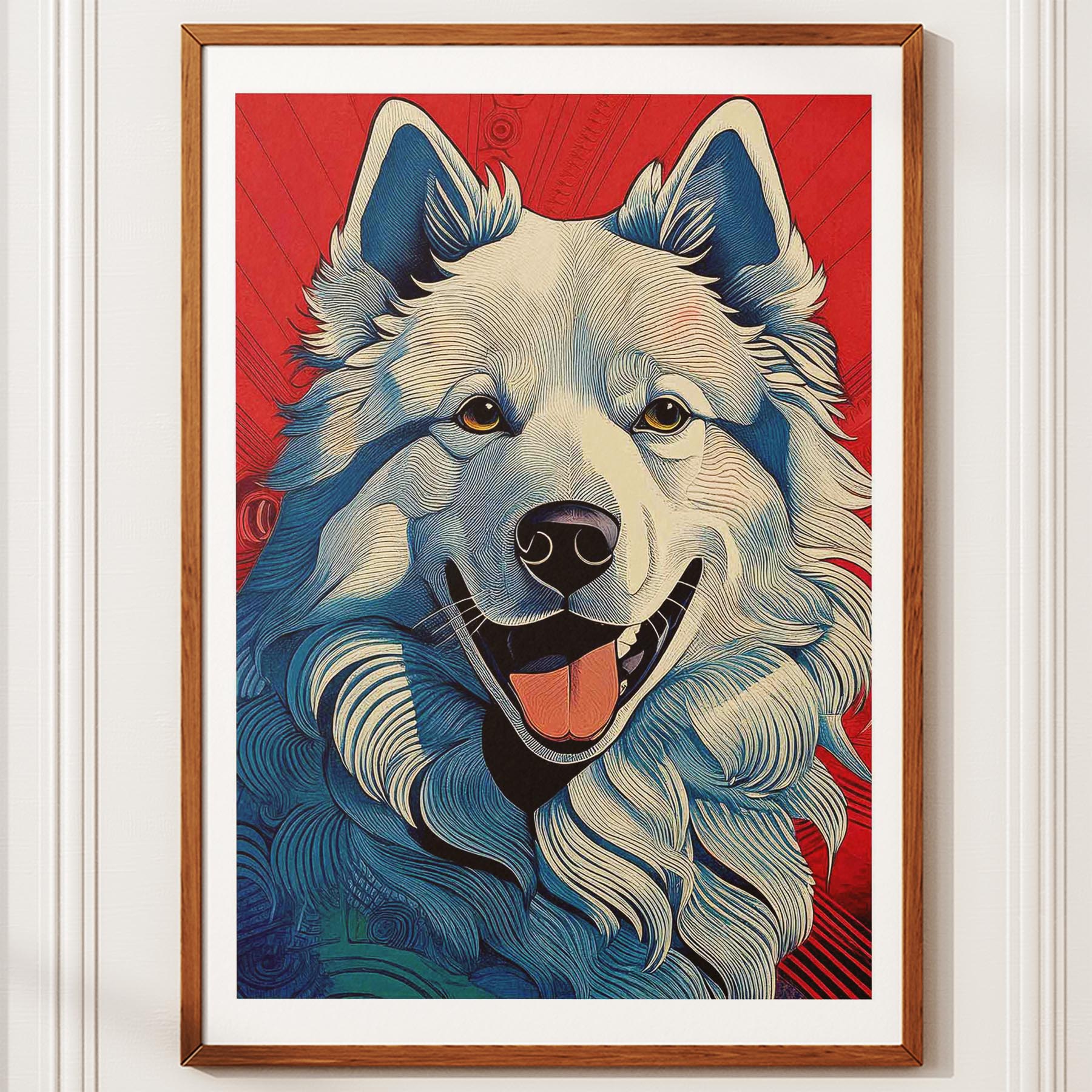 Samoyed Hokusai Japanese Inspired Dog Series image 10