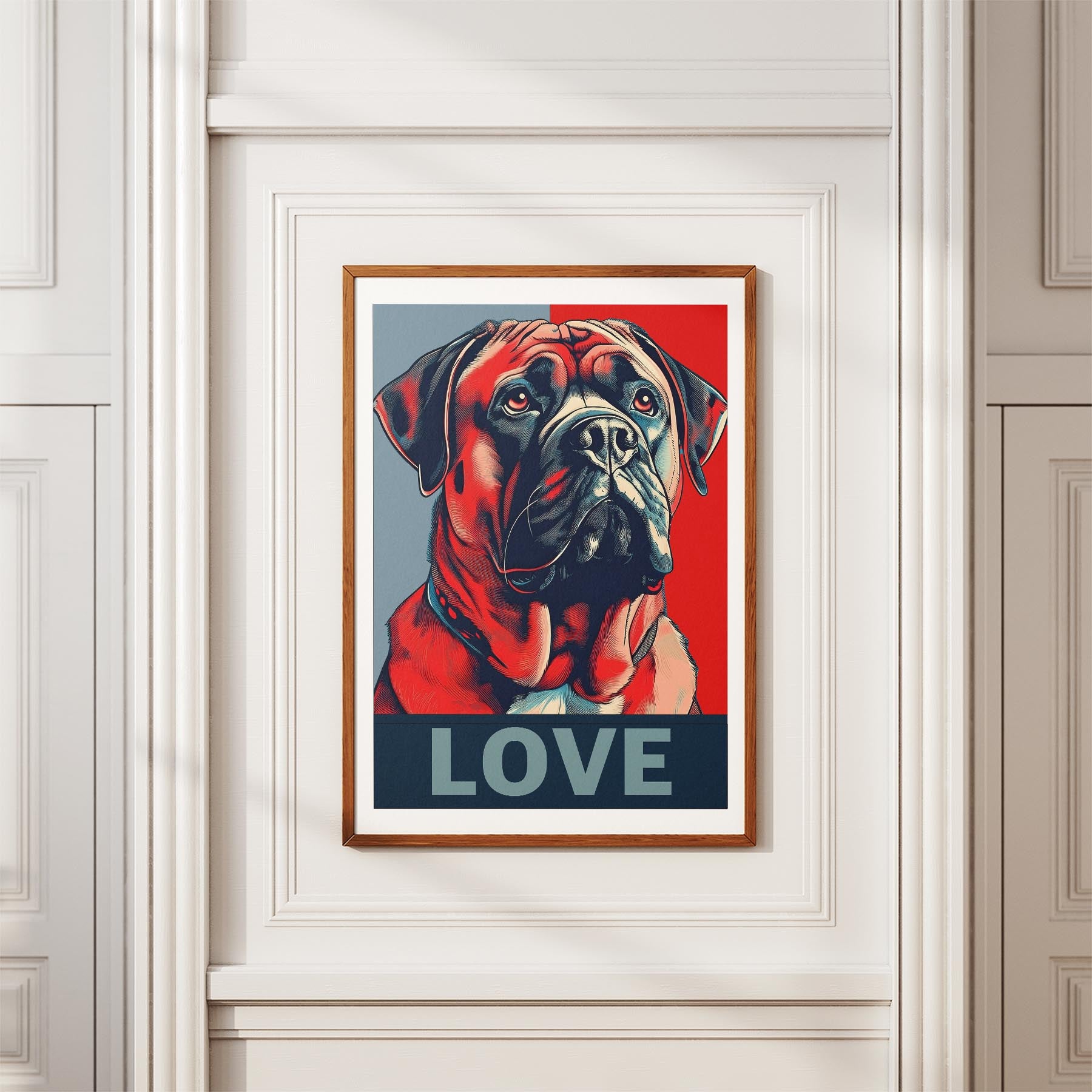 Bullmastiff LOVE Series Inspired by the Obama Poster image 3