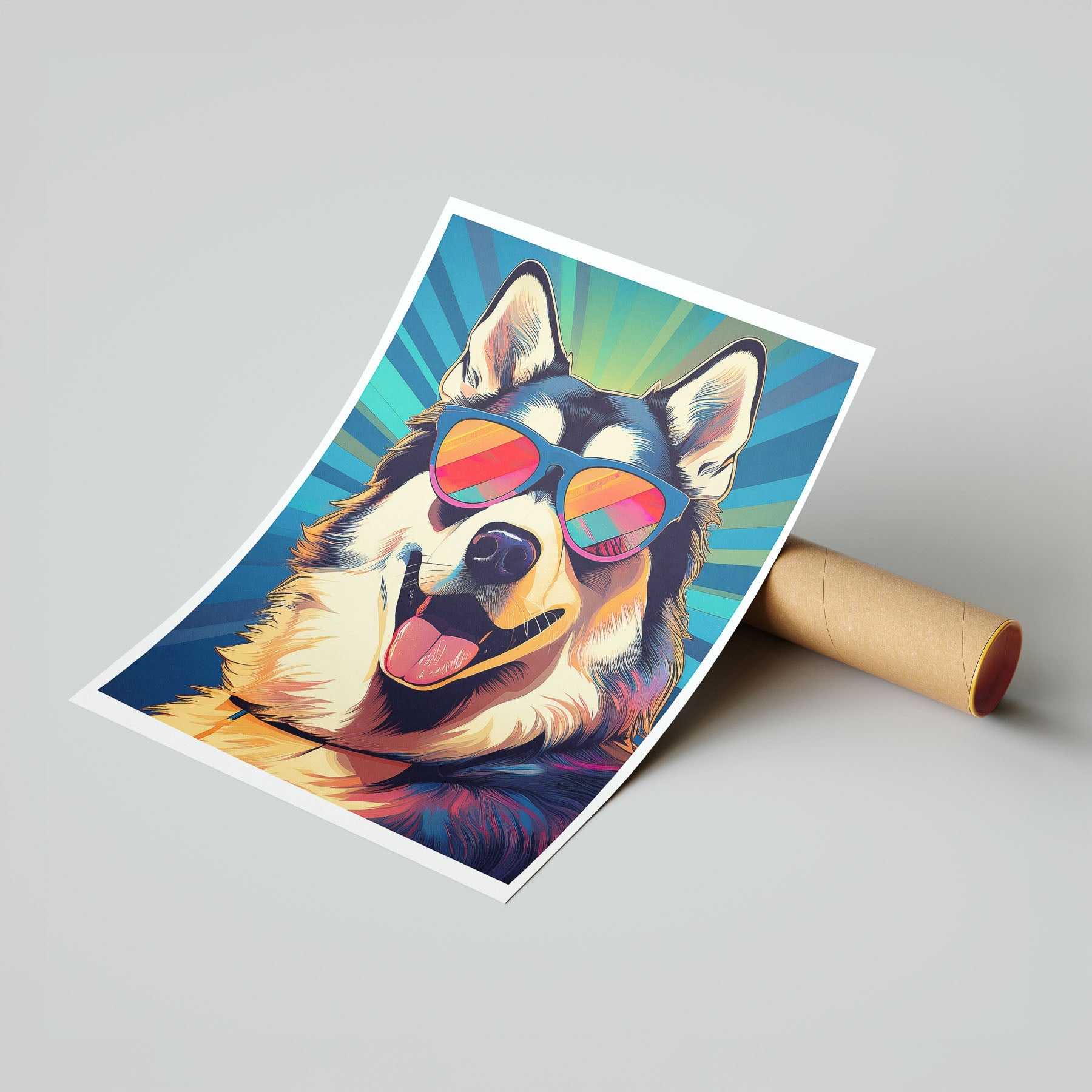 Alaskan Malamute In Colourful Sunnies 2 image 7