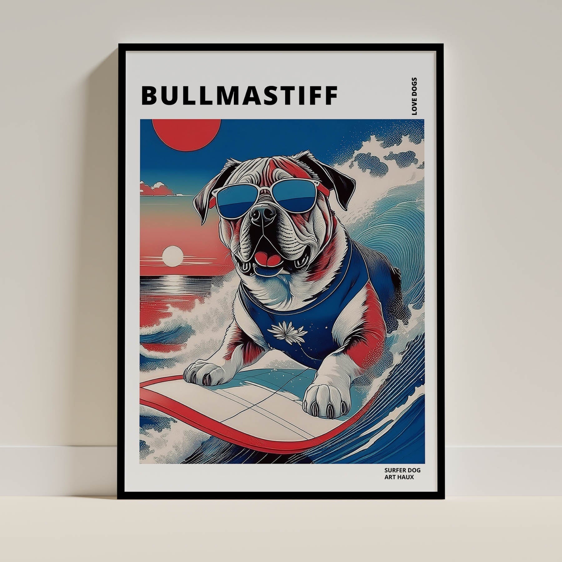 Bullmastiff Dog Art Print Unframed Vol 2 | 6 Unique Designs | Wall Art Gift for Dog Lovers | Dogsy & Co