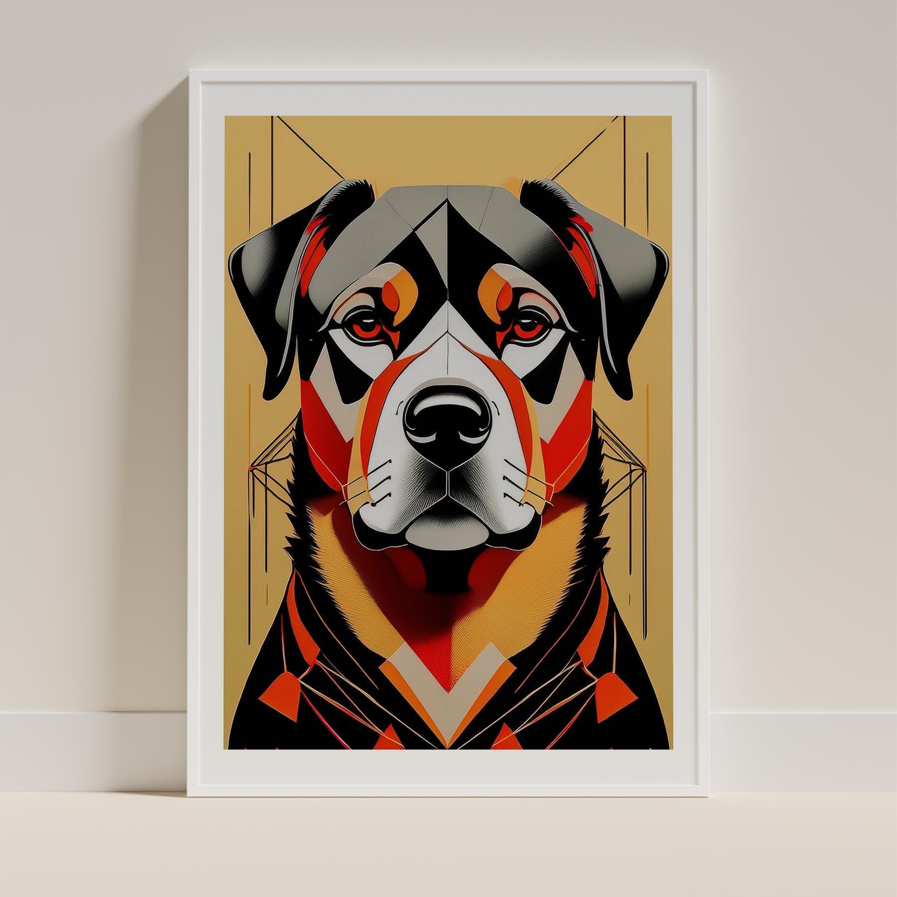 Rottweiler Geometric Orange Series image 9