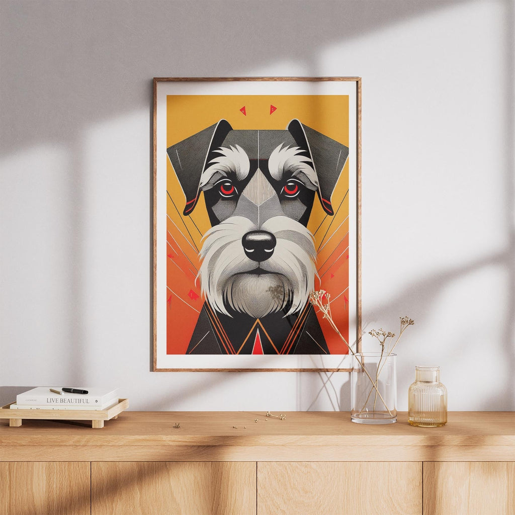 Schnauzer Geometric Orange Series image 8