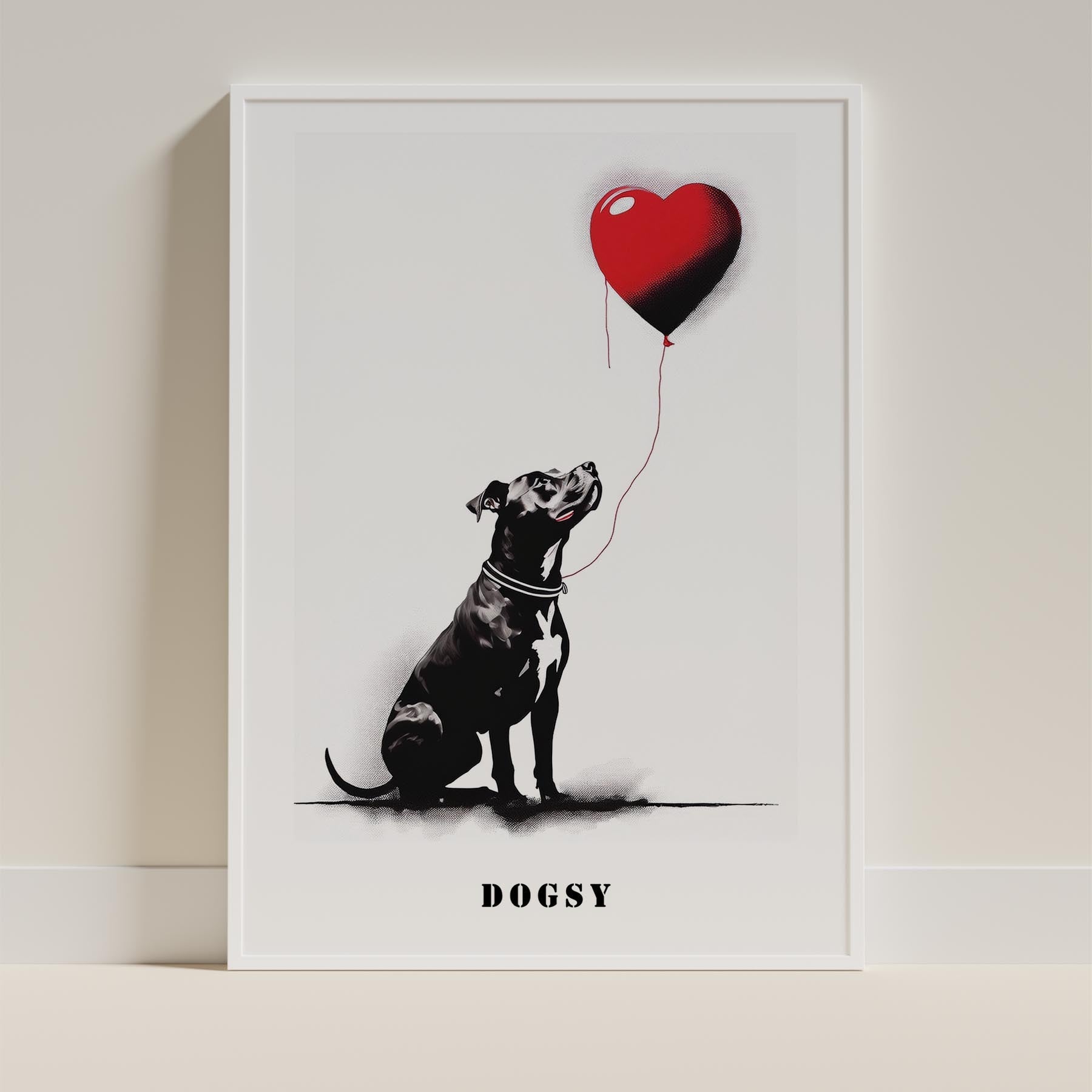 American Pitbull Terrier DOGSY Series inspired by the Art of Banksy with text Do image 9