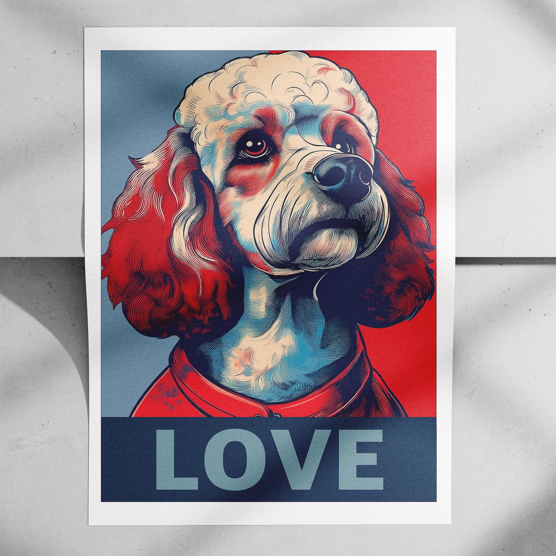 Poodle LOVE Series Inspired by the Obama Poster image 7