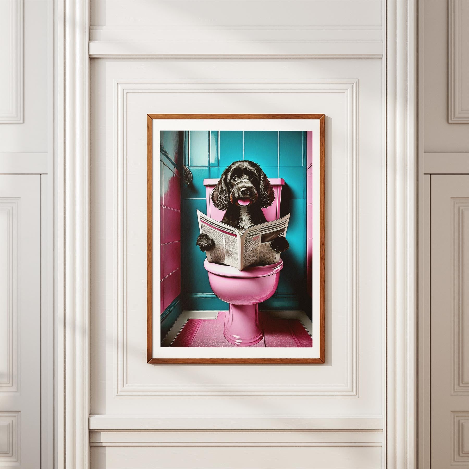 Cavoodle Toilet Dogs PInk and Turquise image 3