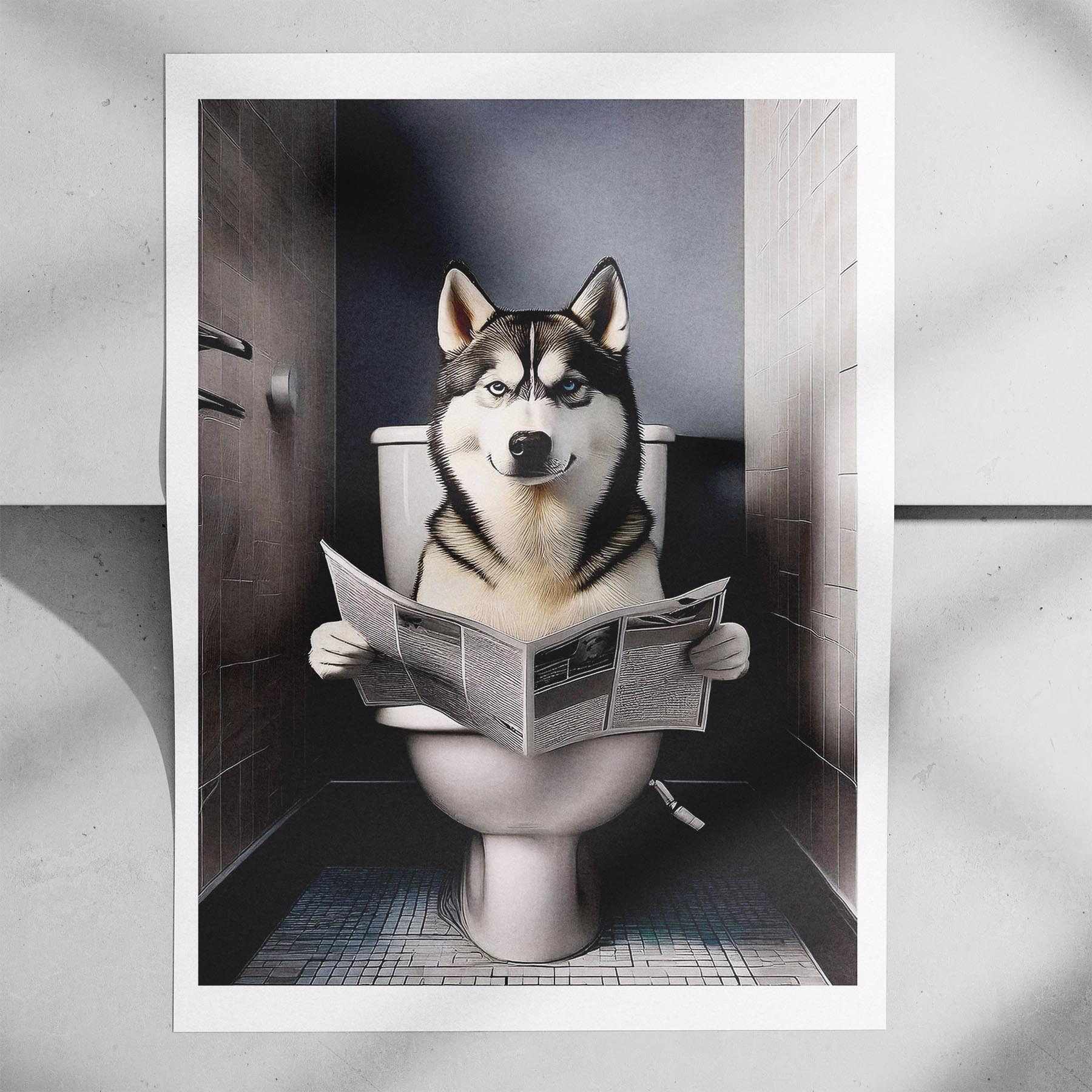 Siberian Husky Toilet Humour Dog Series image 7