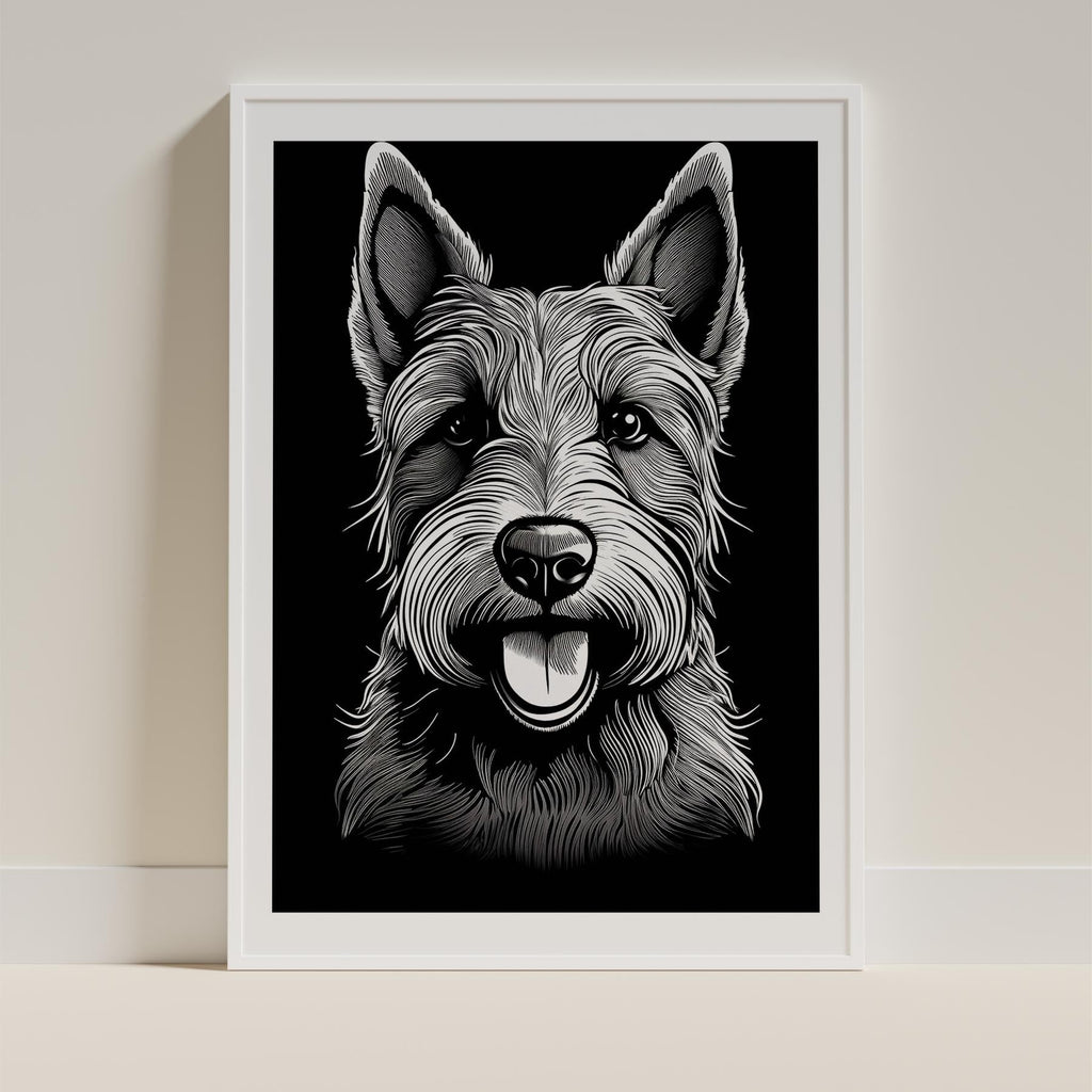 Scottish Terrier Line Dog Series in Black and White image 9
