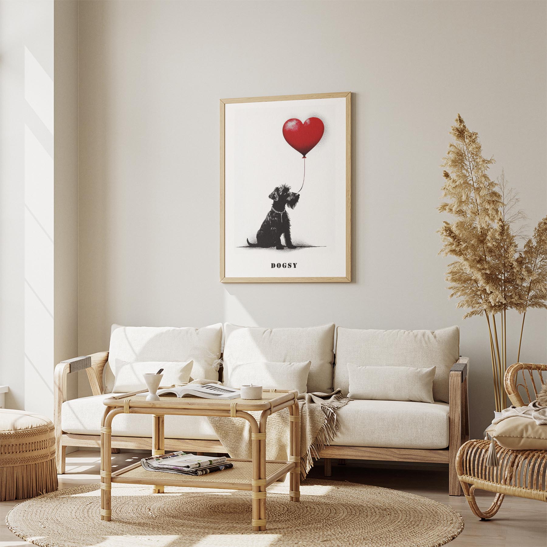 Irish Terrier DOGSY Series inspired by the Art of Banksy with text Dogsy image 2