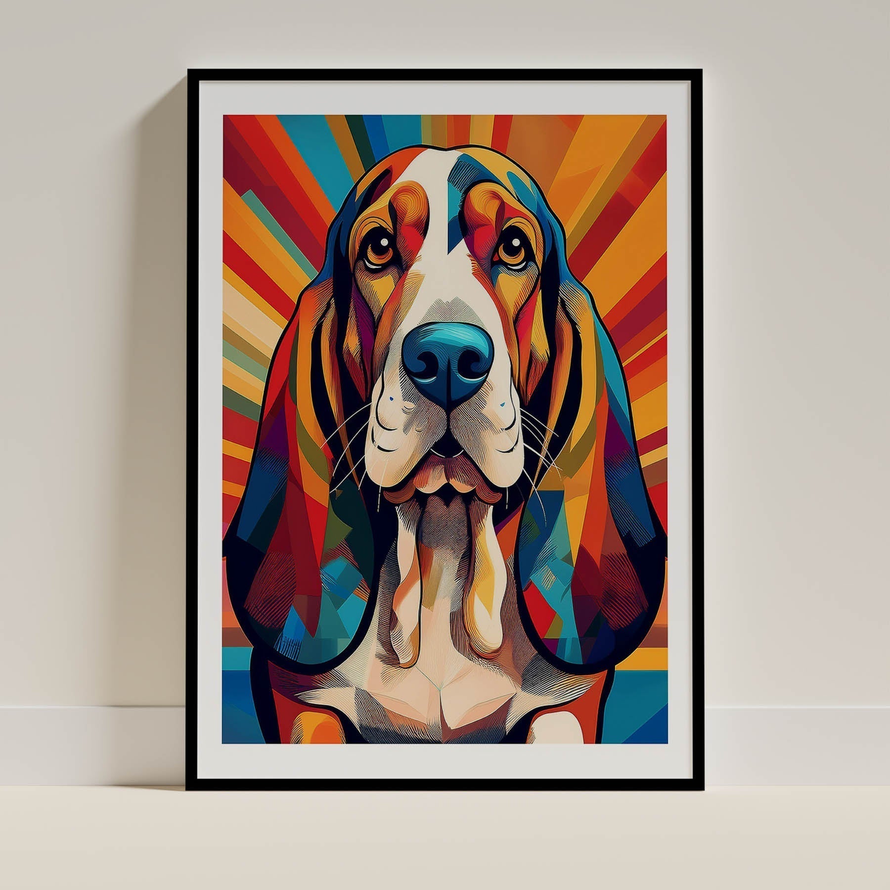 Basset Hound Dog Art Print Unframed Vol 2 | 10 Unique Designs | Wall Art Gift for Dog Lovers - Image 6 | Dogsy & Co