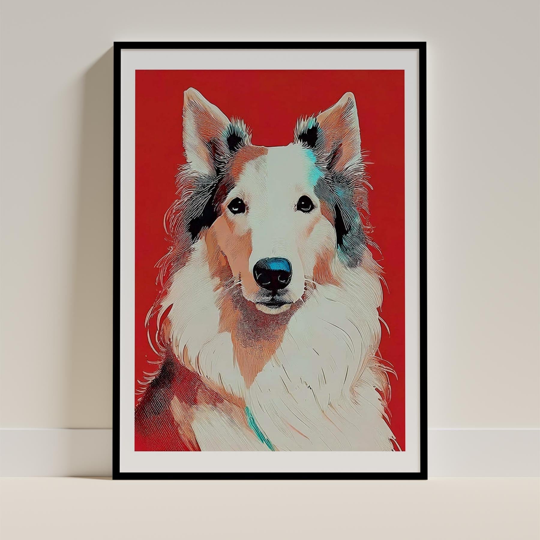 Collie Dog Art Print Unframed | 7 Unique Designs | Wall Art Gift for Dog Lovers | Dogsy & Co