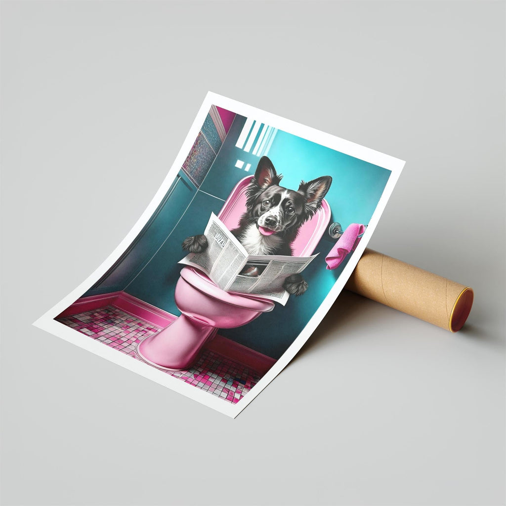 Chinese Crested Toilet Dogs PInk and Turquise image 6