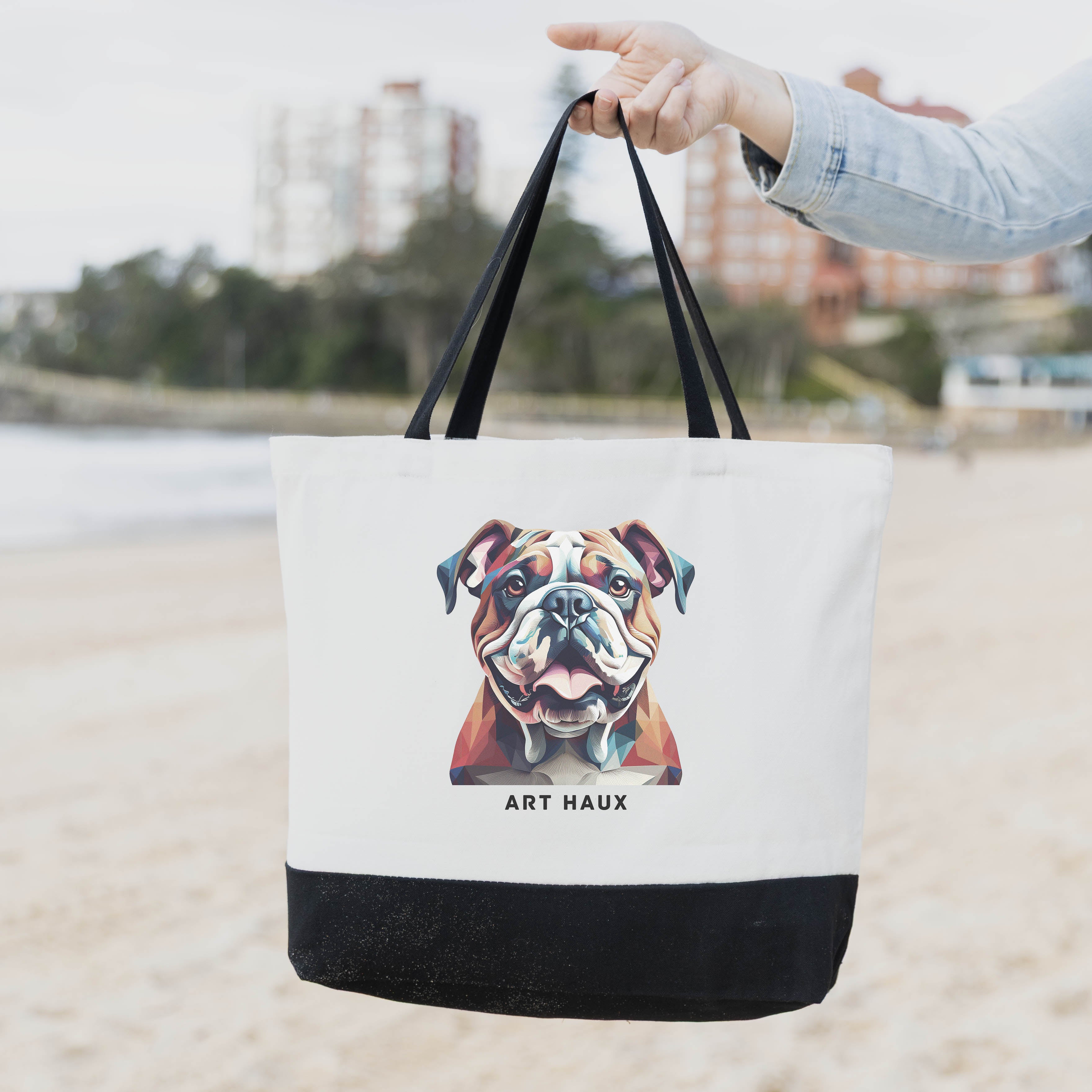 American Bulldog Chic Graphic Art Bag image 1