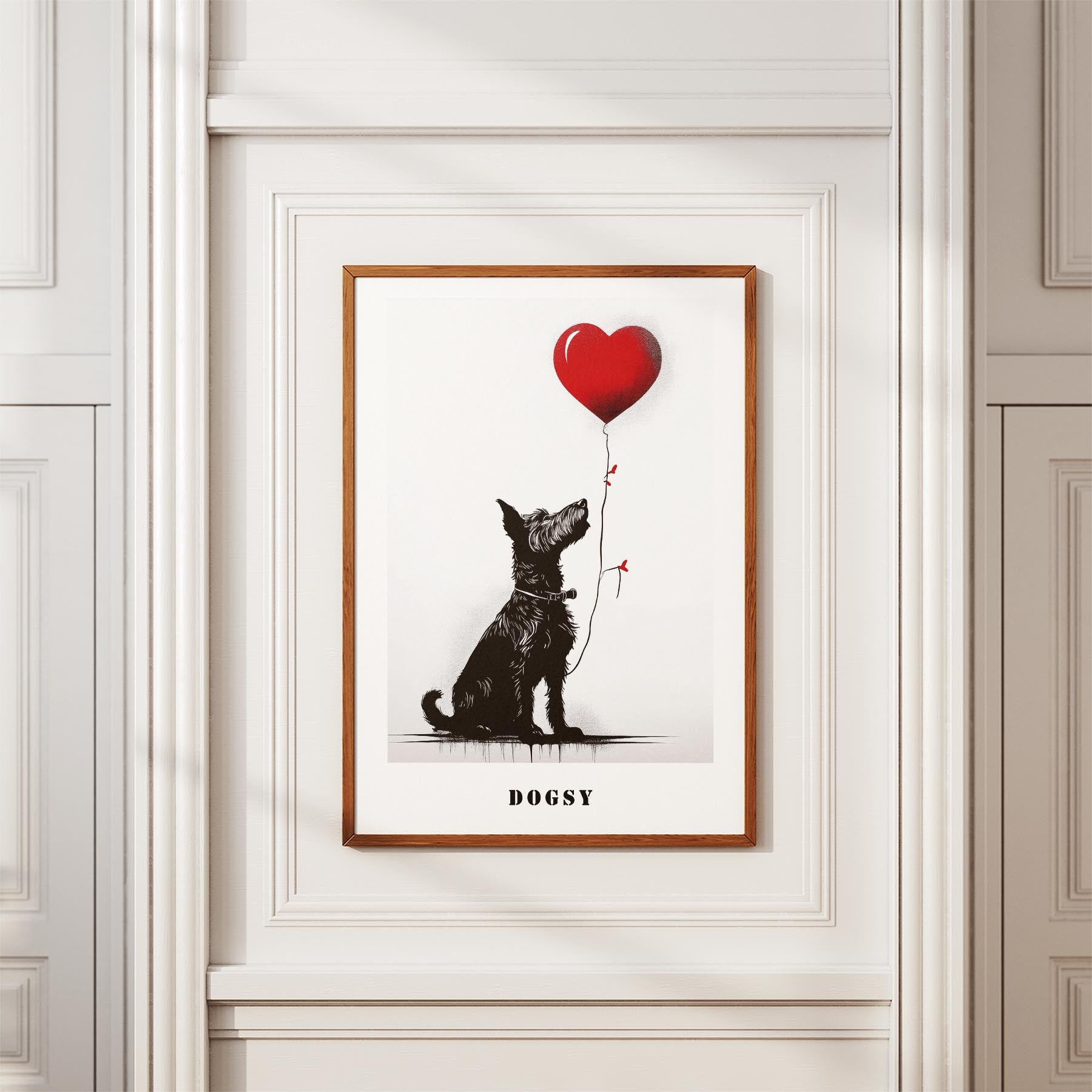 Fox Terrier DOGSY Series inspired by the Art of Banksy with text Dogsy image 3