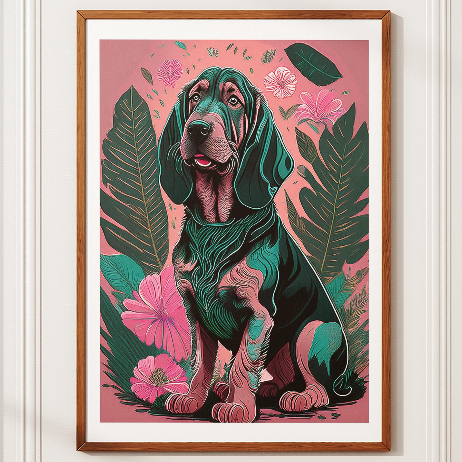 Bloodhound Flowery Dog image 10