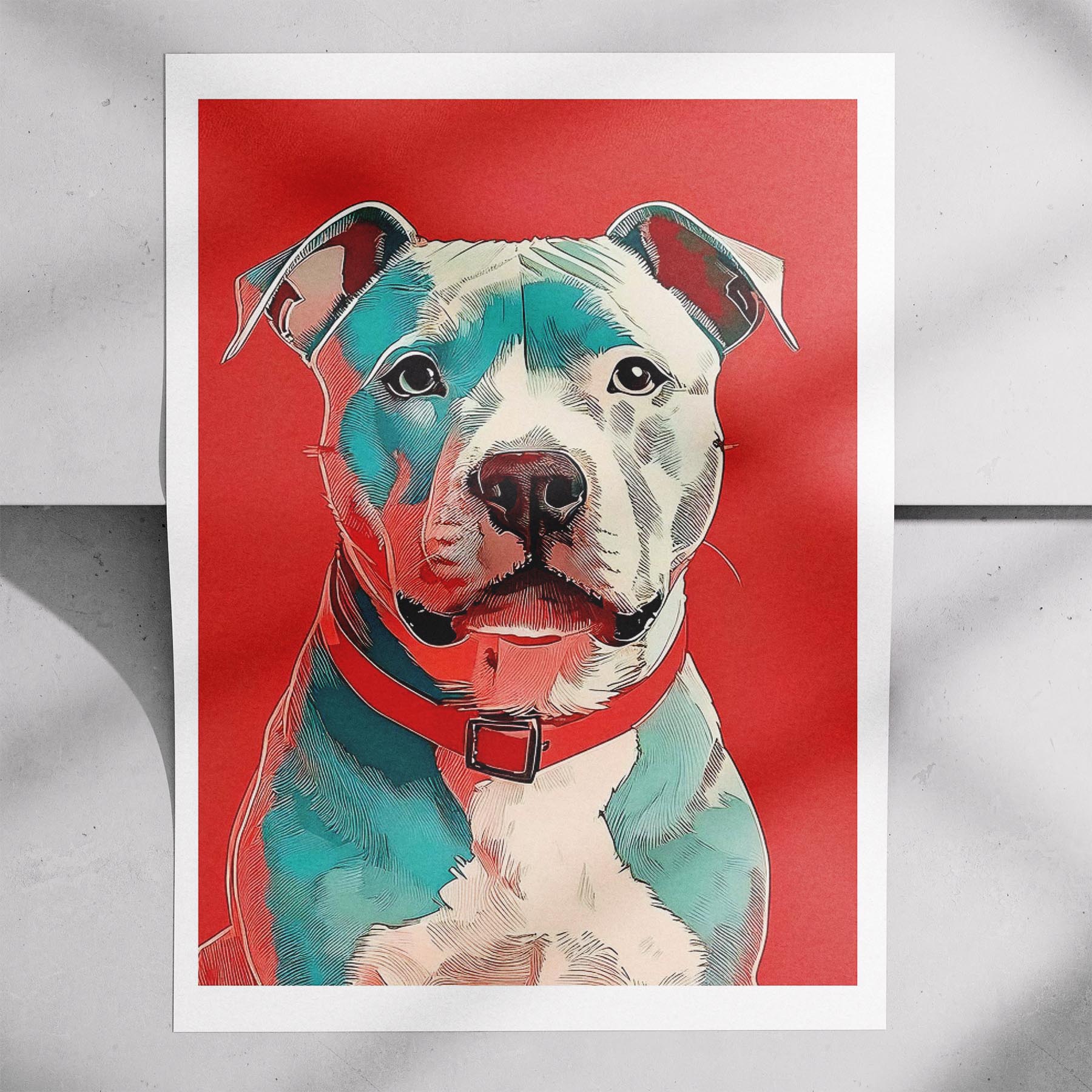 Staffordshire Bull Terrier Red Dog Series image 7