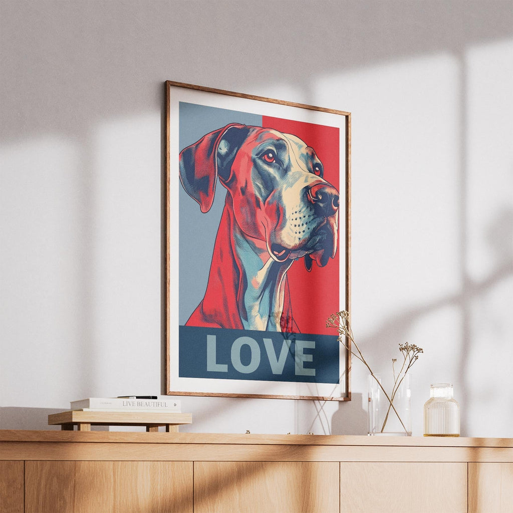 Great Dane LOVE Series Inspired by the Obama Poster image 5