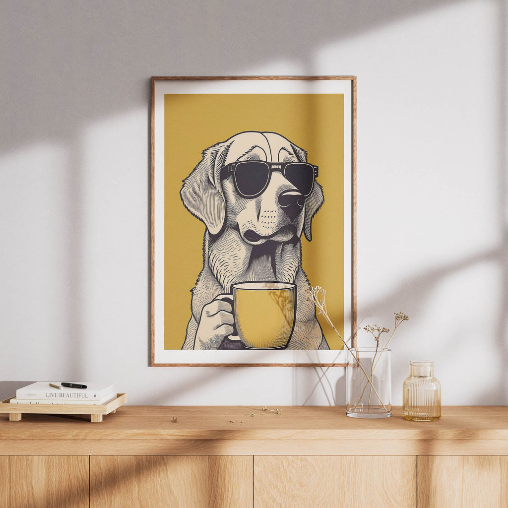 Golden Retriever Chillin Coffee Dog image 8