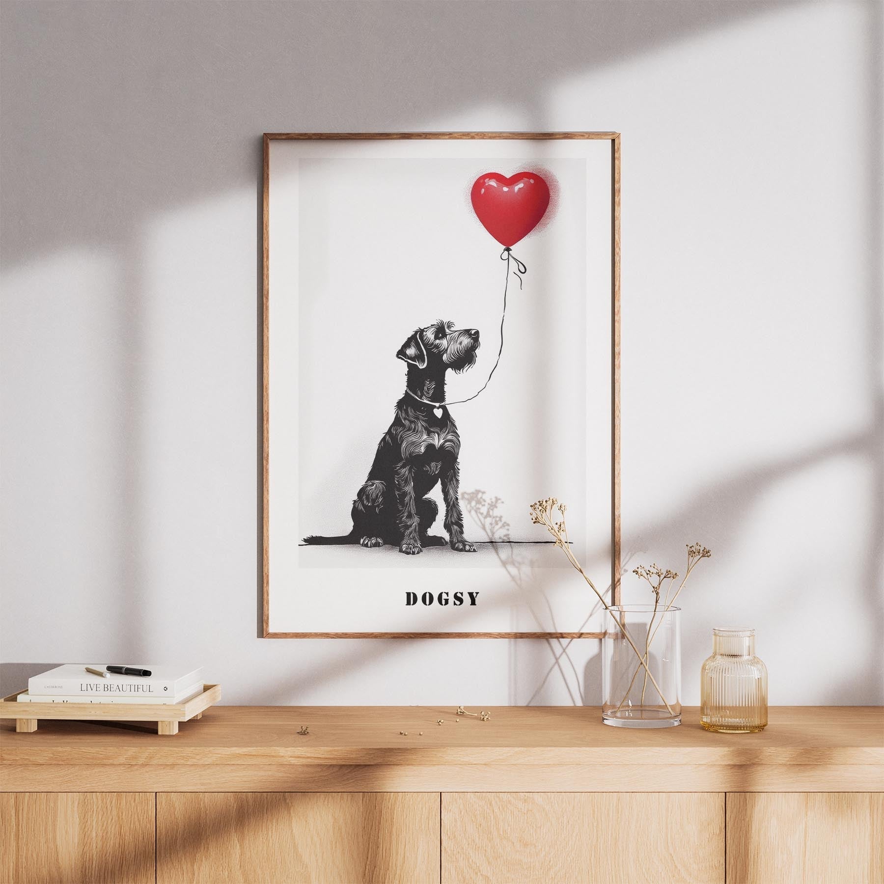 Airedale DOGSY Series inspired by the Art of Banksy with text Dogsy image 8