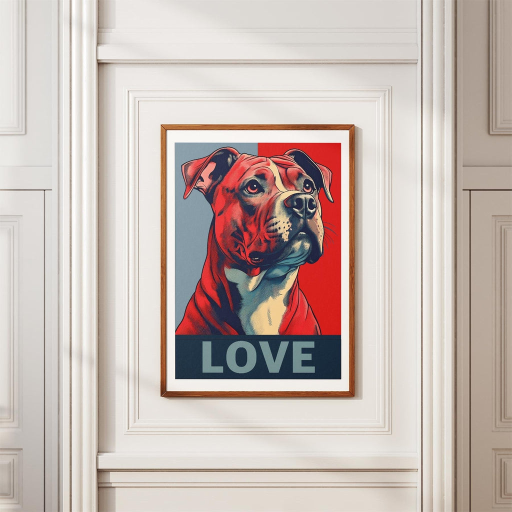 American Pitbull Terrier LOVE Series Inspired by the Obama Poster image 3