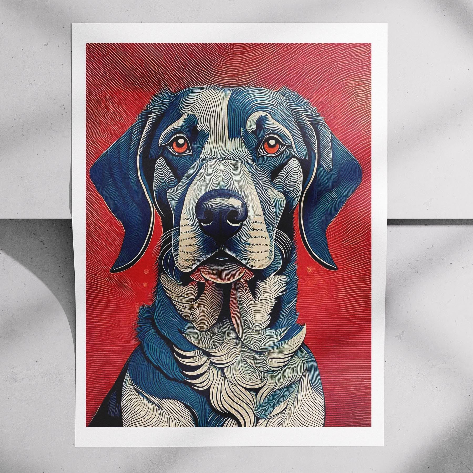 German Pointer Hokusai Japanese Inspired Dog Series image 7