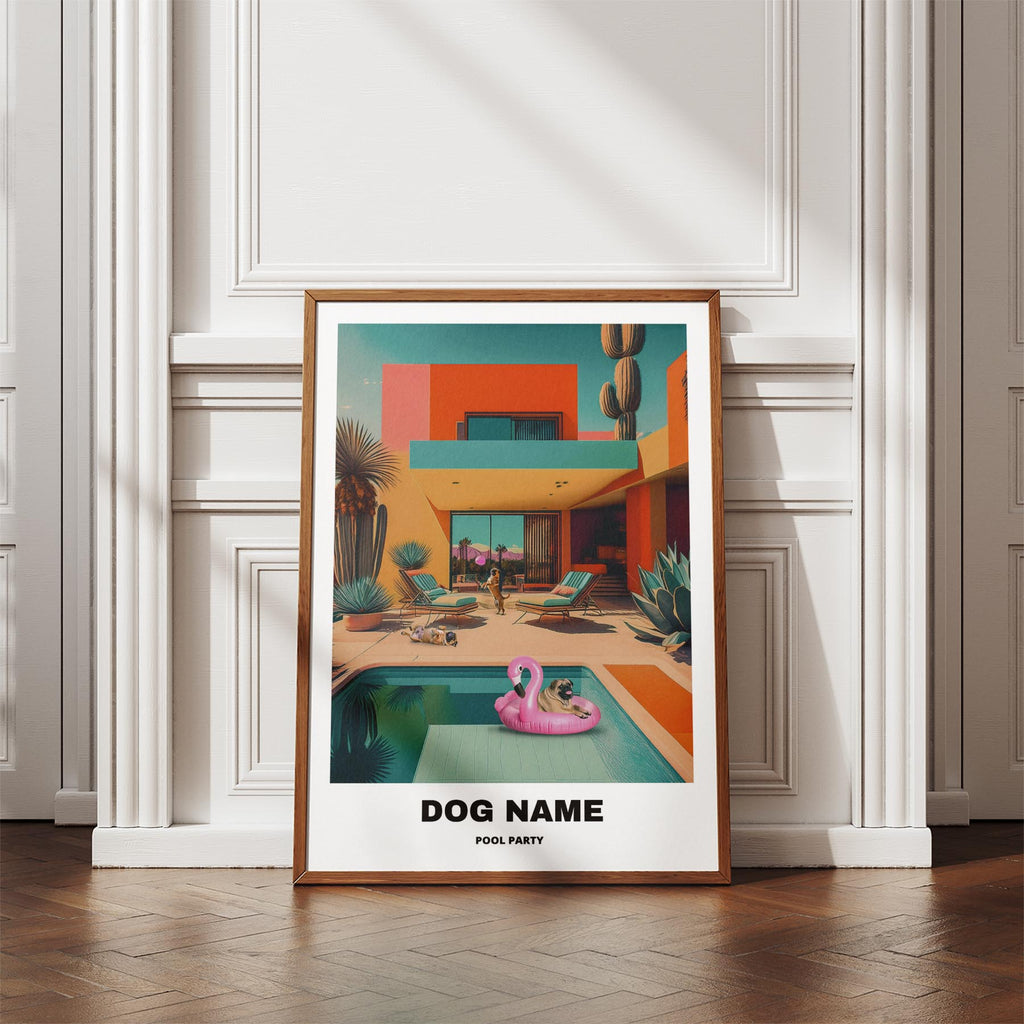 Bullmastiff Custom Pool Party WITH TEXT image 4