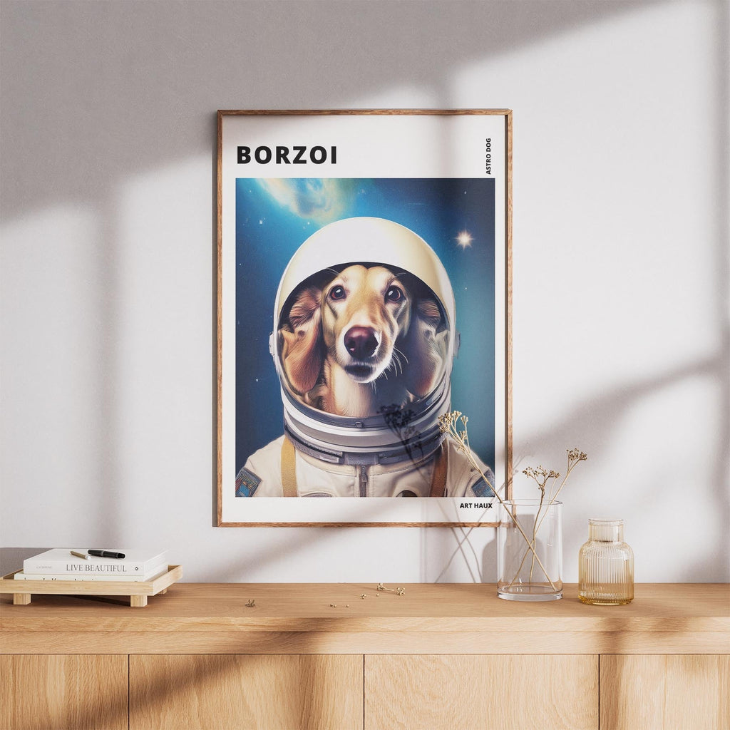 Borzoi Astronaut Dog Series with Text Astro Dog image 8