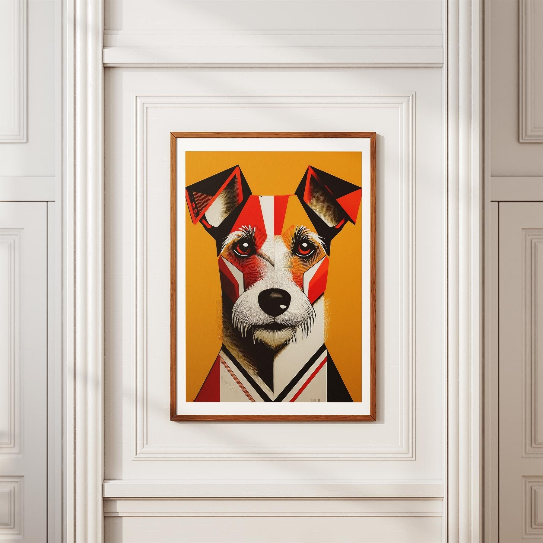 Fox Terrier Geometric Orange Series image 3