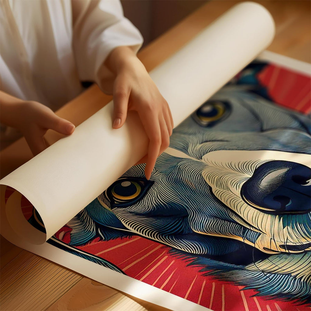 Whippet Hokusai Japanese Inspired Dog Series image 1