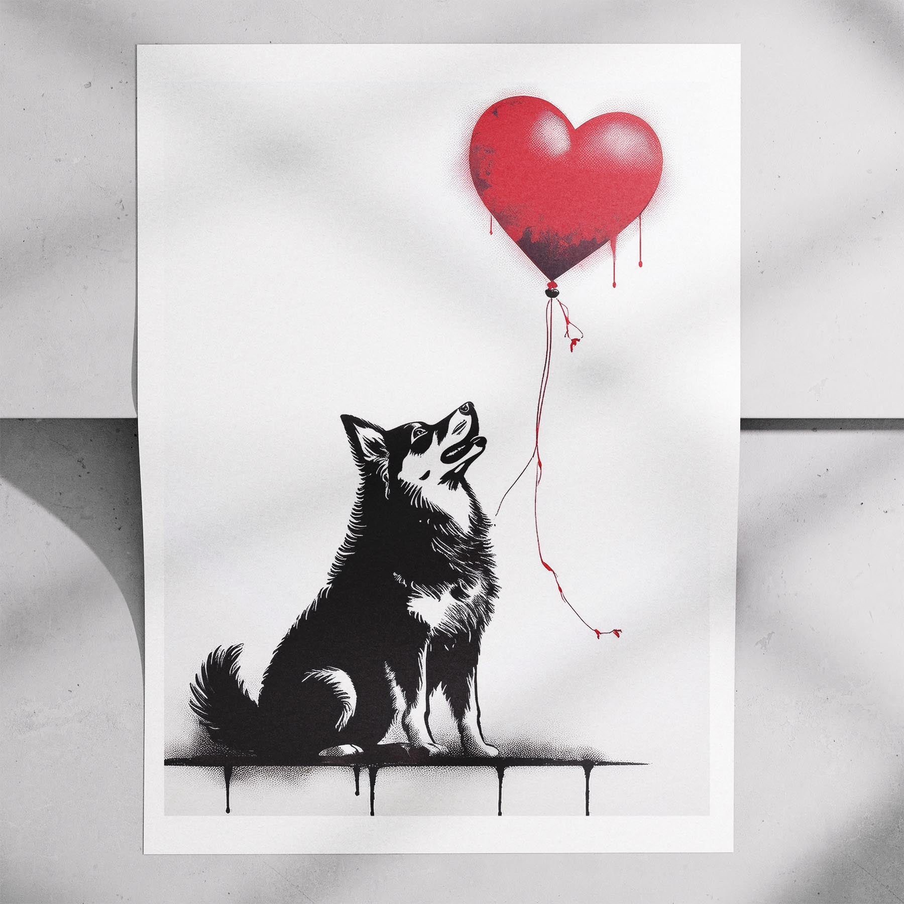 Finnish Lapphund DOGSY Series inspired by the Art of Banksy image 7