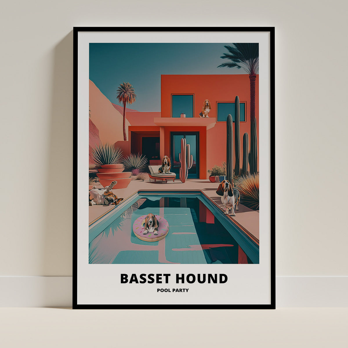 Basset Hound Dog Art Print Unframed Vol 2 | 10 Unique Designs | Wall Art Gift for Dog Lovers - Image 10 | Dogsy & Co