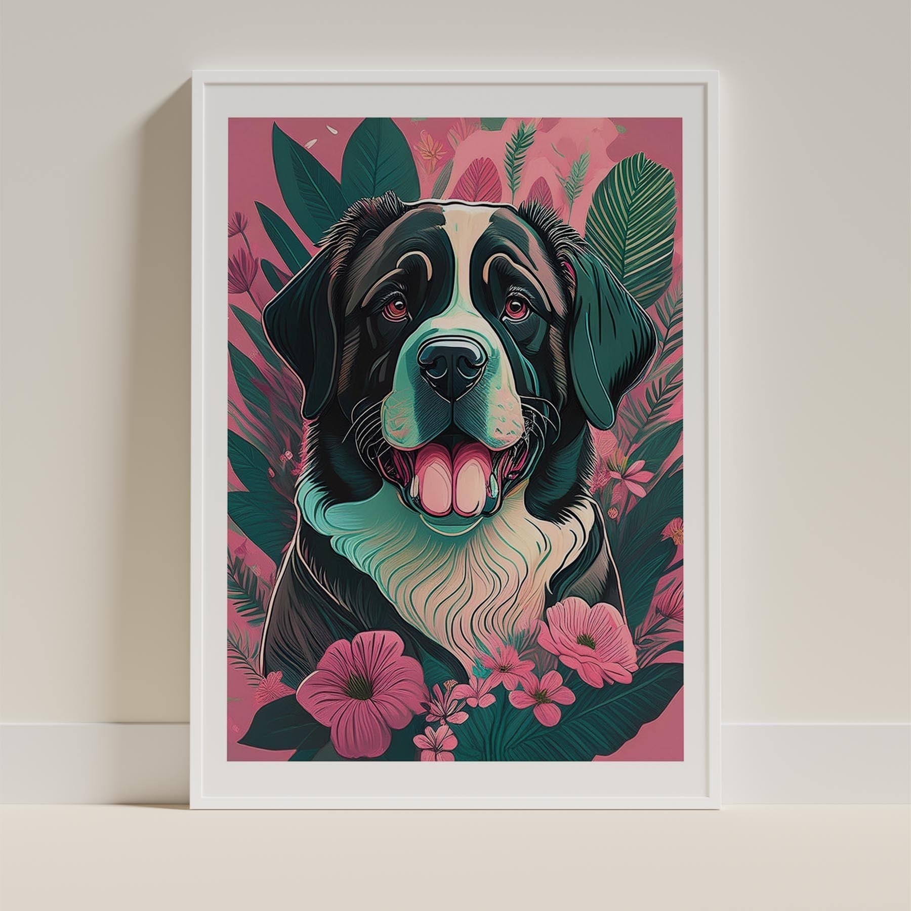 Saint Bernard Flowery Dog image 9