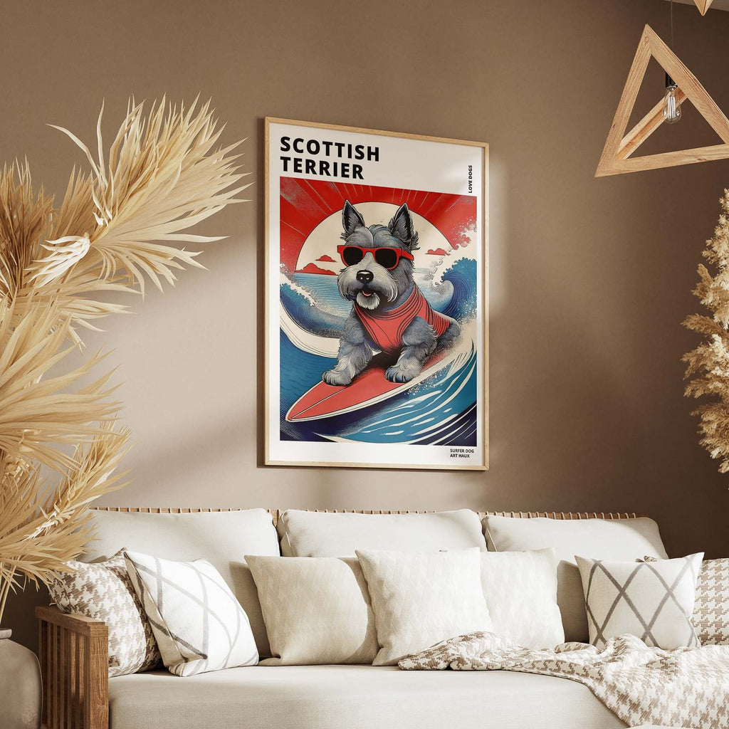 Scottish Terrier Hokosai Surfer Dogs 1 image 5