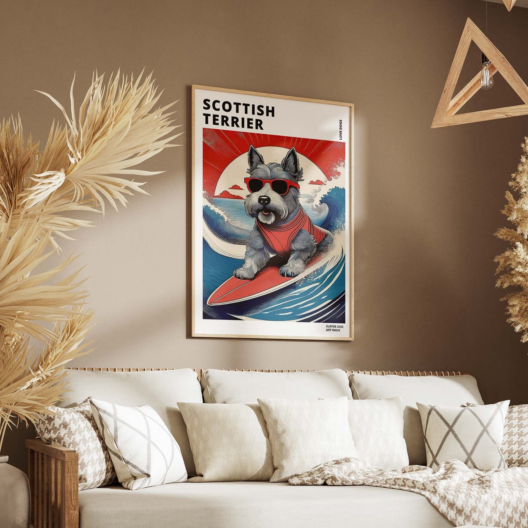 Scottish Terrier Hokosai Surfer Dogs 1 image 5