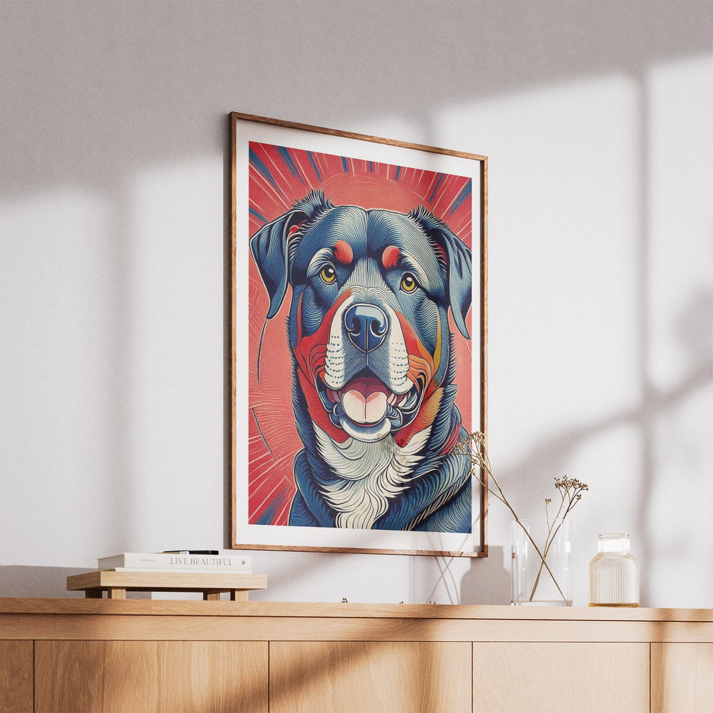 Rottweiler Hokusai Japanese Inspired Dog Series image 5