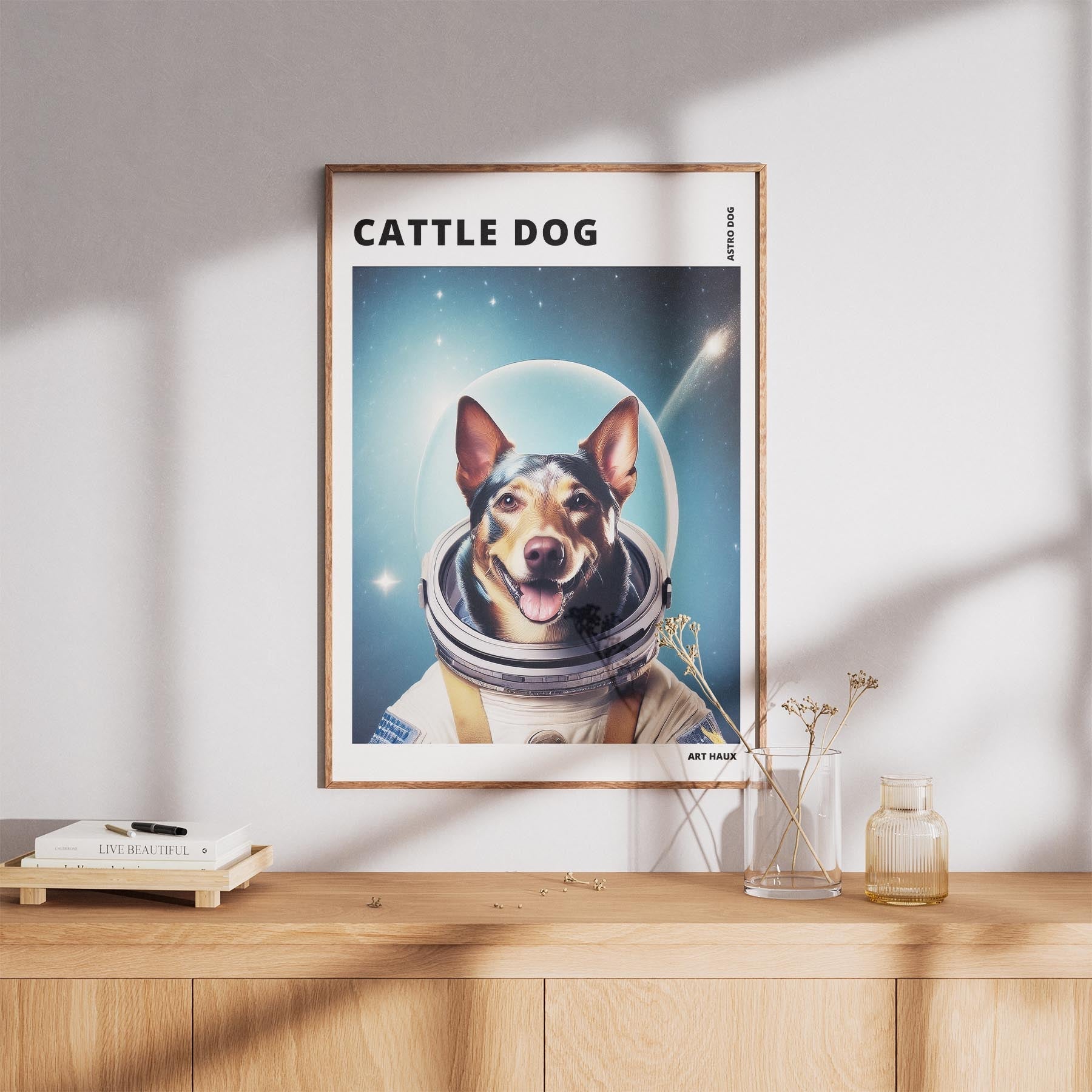 Cattle Dog Astronaut Dog Series with Text Astro Dog image 8