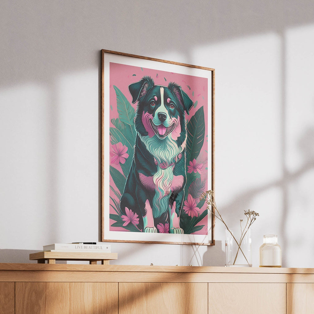 Australian Shepherd 1 Flowery Dog image 6