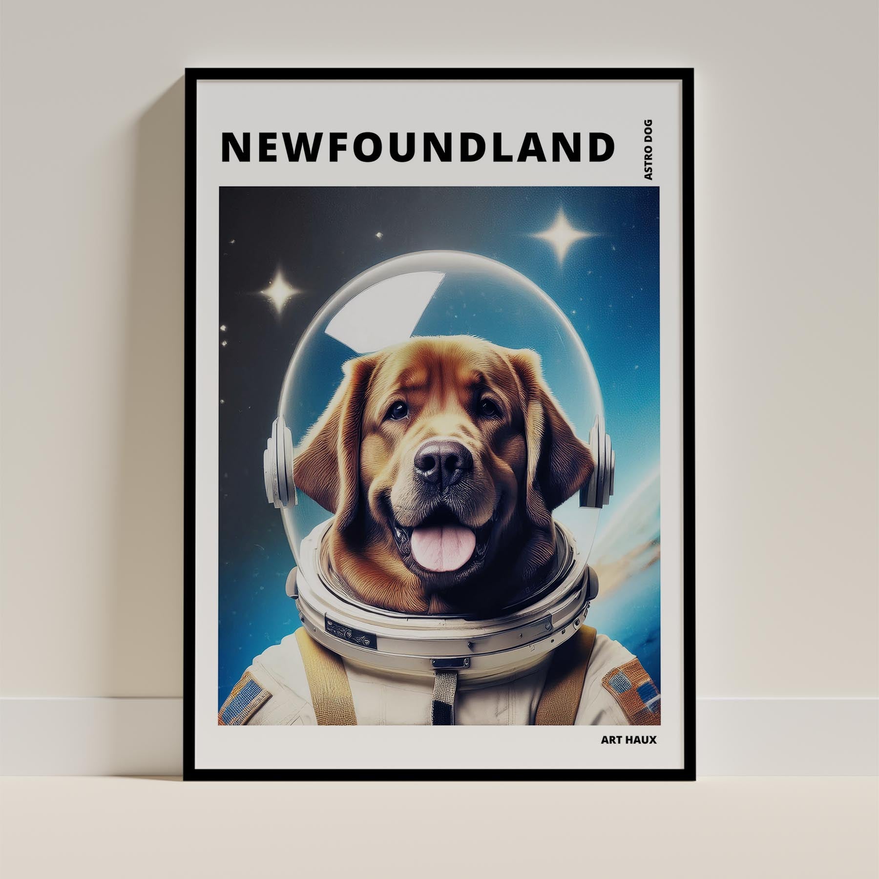 Newfoundland Astronaut Dog Series with Text Astro Dog image 11