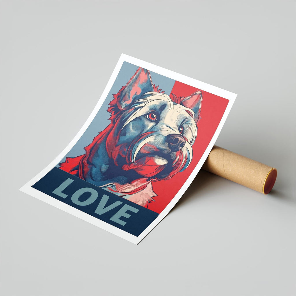 Australian Silky Terrier LOVE Series Inspired by the Obama Poster image 6