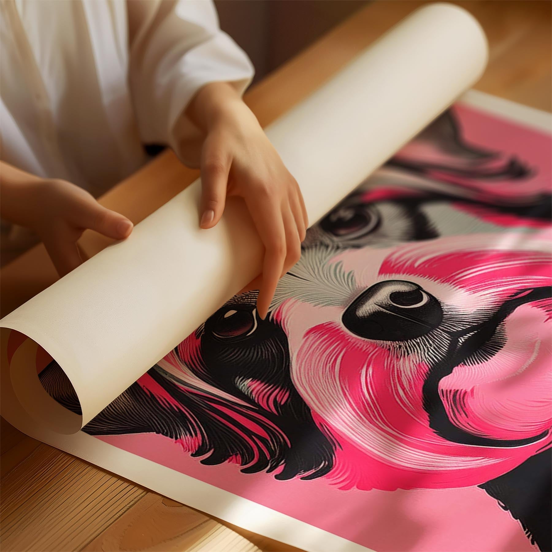 Yorkshire Terrier Pink and Black Dog Series 1 image 1