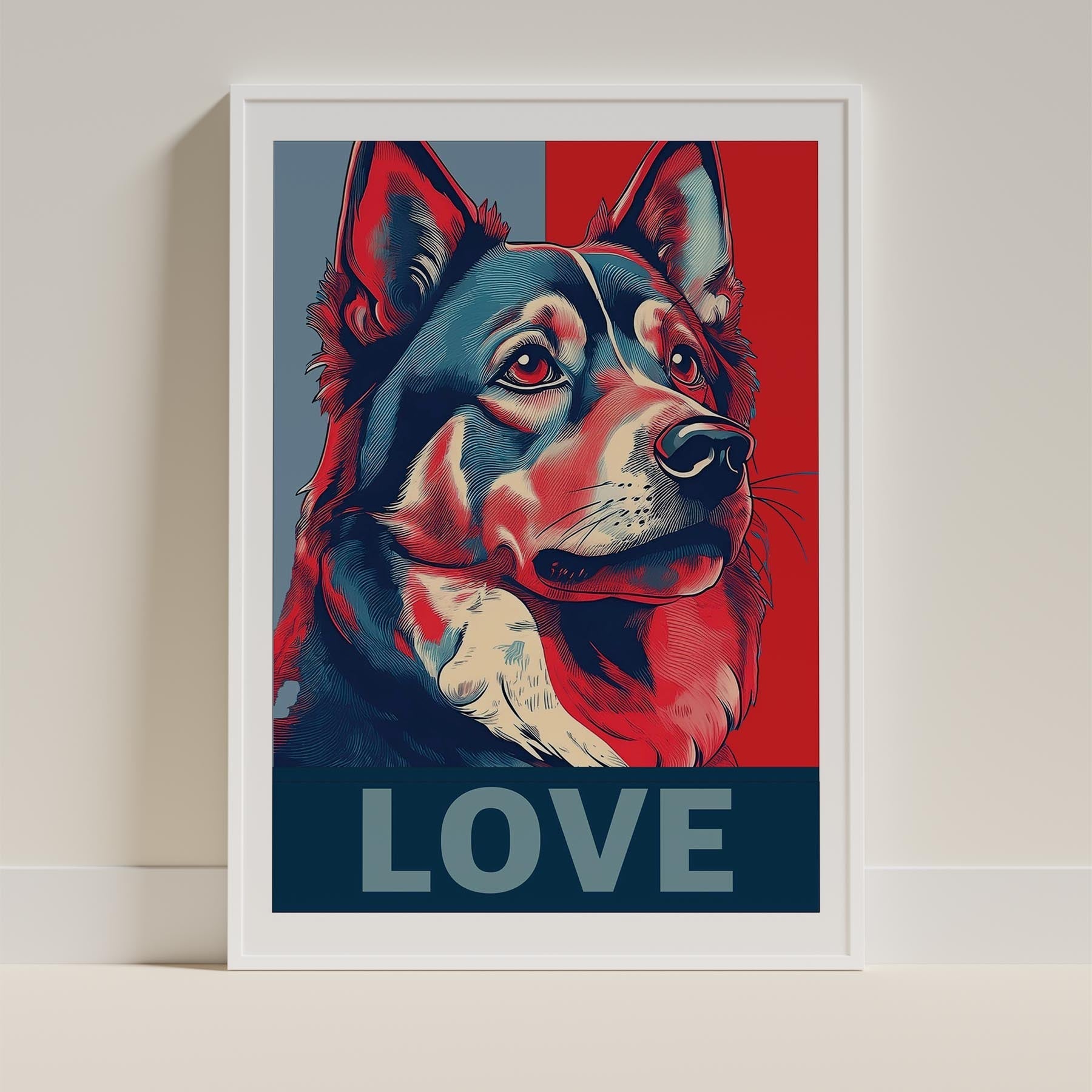 Finnish Lapphund LOVE Series Inspired by the Obama Poster image 9