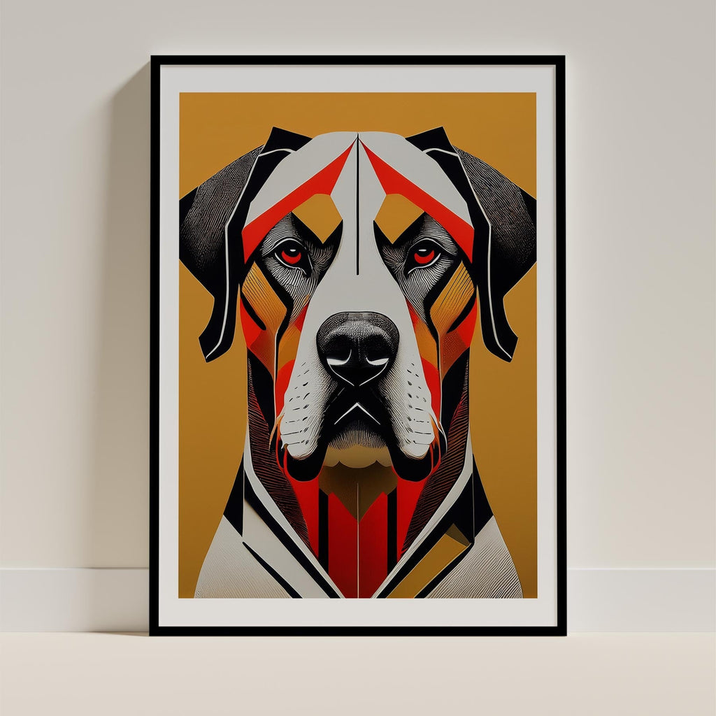 Neapolitan Mastiff Geometric Orange Series image 0