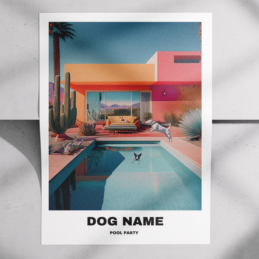 Bull Terrier Custom Pool Party WITH TEXT image 7