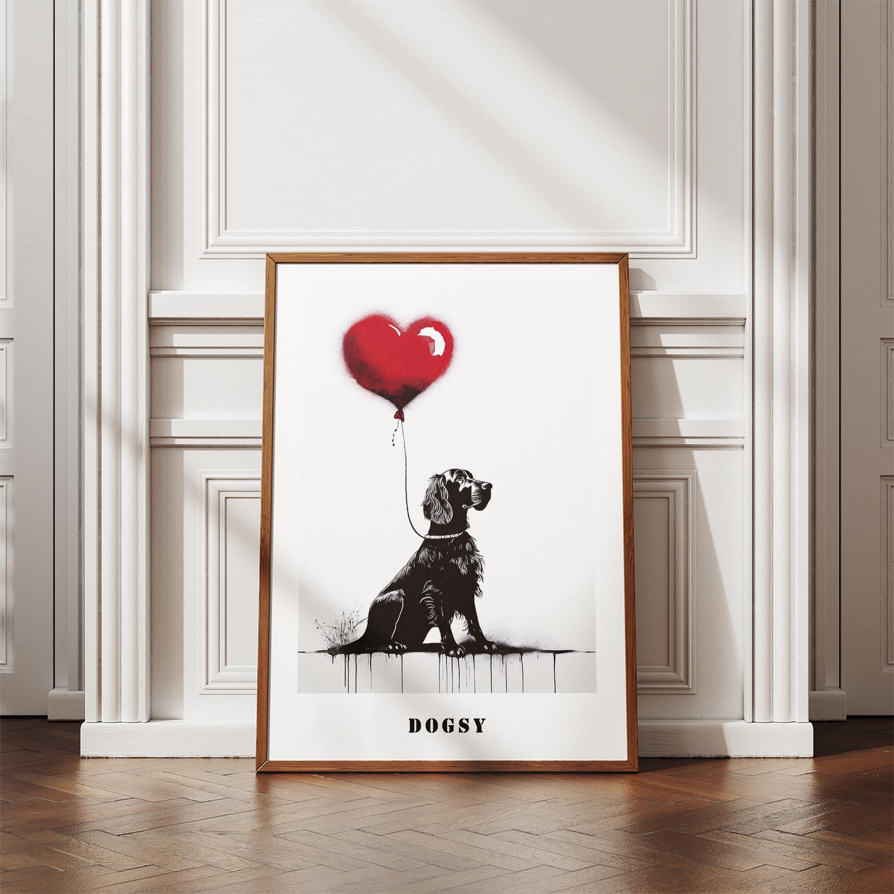 Gordon Setter DOGSY Series inspired by the Art of Banksy with text Dogsy image 4