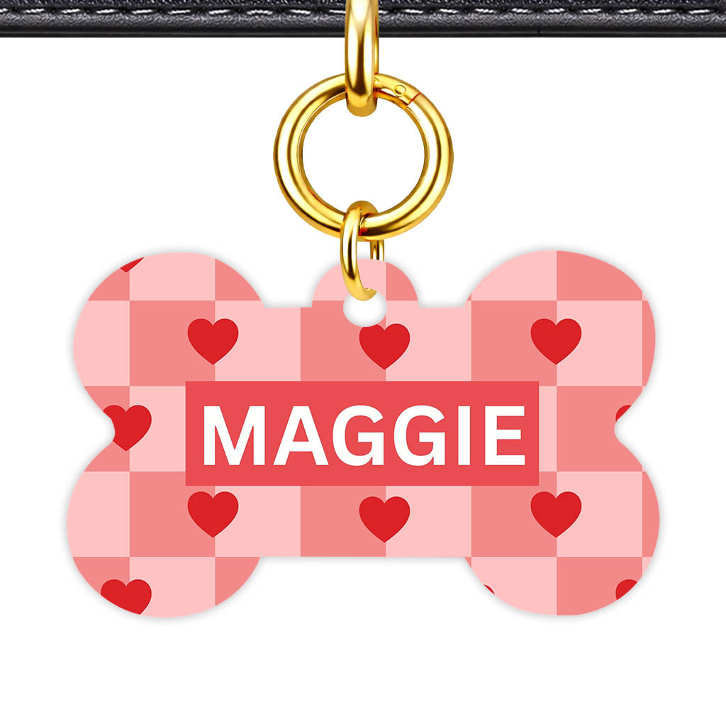 Bold Hearts QR Smart Pet Id Tag (Dog Tag & Cat Tag)