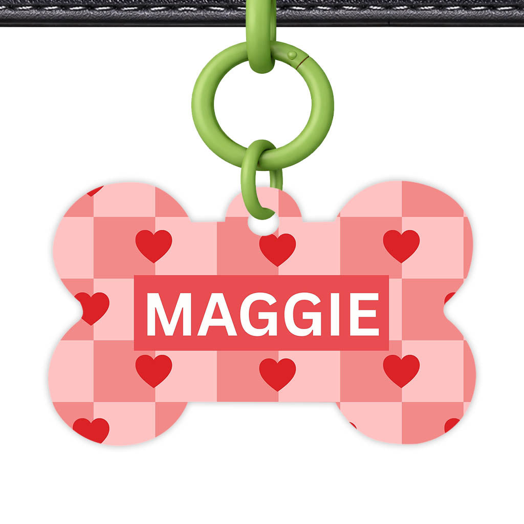 Bold Hearts QR Smart Pet Id Tag (Dog Tag & Cat Tag)