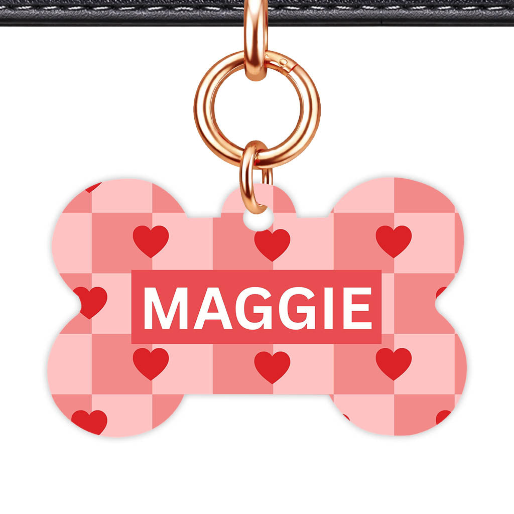 Bold Hearts QR Smart Pet Id Tag (Dog Tag & Cat Tag)