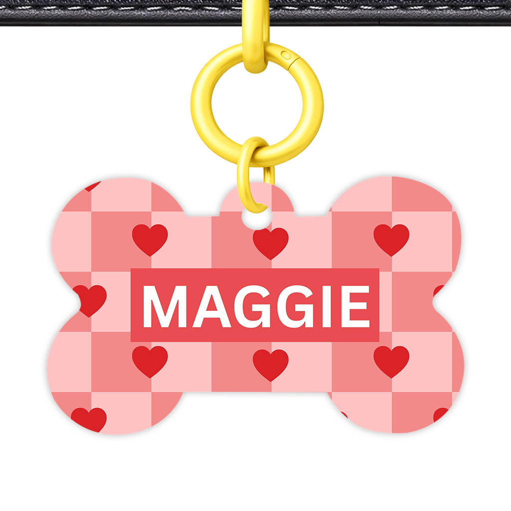 Bold Hearts QR Smart Pet Id Tag (Dog Tag & Cat Tag)